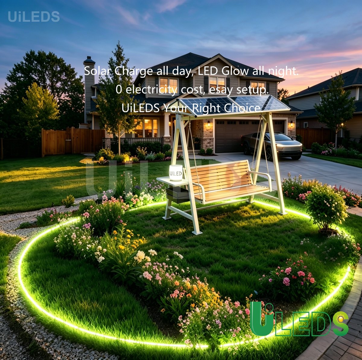 Solar Swing Chair with LED Lighting